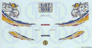 Decals Scania Baureihe »R620« Fahrerhaus Dekor 1:87 1045 