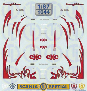 Scania Longline Fahrerhaus Dekor 1:87