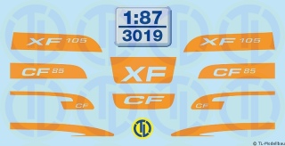 DAF XF105 und CF85 FH-Dekore 1:87