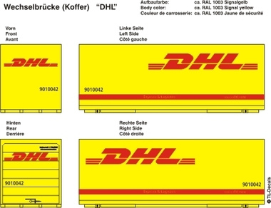 DHL Container Decals 1:87 oder H0 