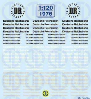 Deutsche Reichsbahn Schriftzüge 1:120