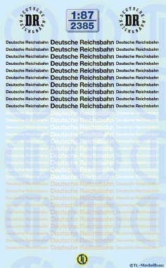 Deutsche Reichsbahn Schriftz&uuml;ge 1:87