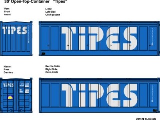 30 ft. Open-Top Container - TIPES 1:87