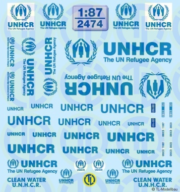 UNHCR Beschriftungen 1:87