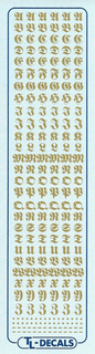 Grossbuchstaben 3,7 mm Gold