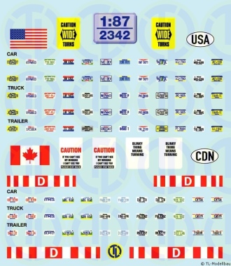 US-Nummernschilder, Autoschilder, Kennzeichen Bundesstaaten USA -  Patchworkstoff