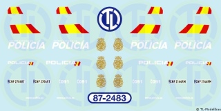 Polizei Decalbogen - Spanien 1:87