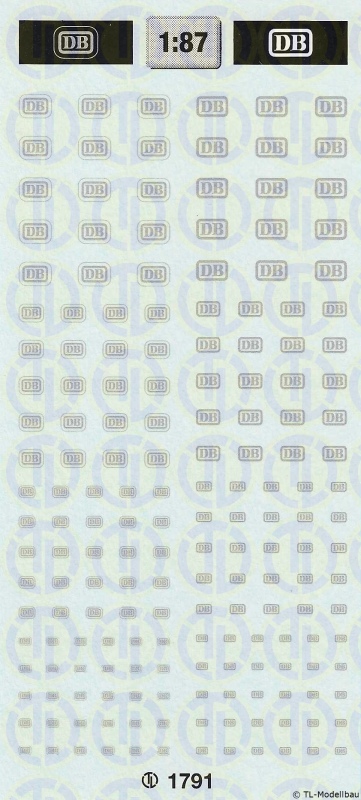 DB-Zeichen in Silber/Klar 1:87, 11,10