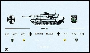 Decalbogen »Panzerbataillon 84« 1:87