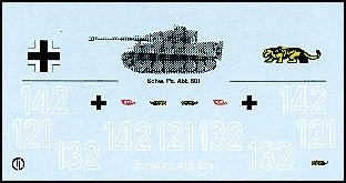 Decalbogen »Schwere Panzerabteilung 501« 1:87