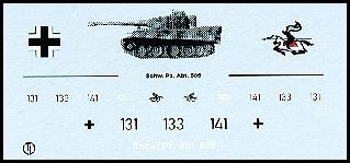 Decalbogen »Schwere Panzerabteilung 505« 1:87