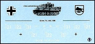 Decalbogen »Schwere Panzerabteilung 508« 1:87