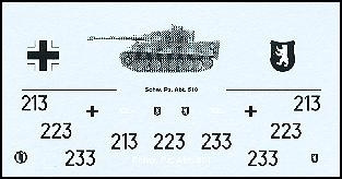 Decalbogen »Schwere Panzerabteilung 510« 1:87