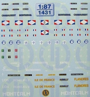 WK II - Panzerbeschriftungen der franz. Armee 1:87
