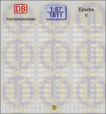 Loknummern f&uuml;r Kleinlokomotiven, Epoche V 1:87