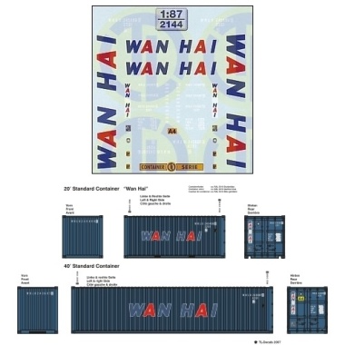 Wan Hai Beschriftungen 1:87