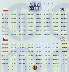 Kfz-Kennzeichen »Polen und Tschechien« 1:87