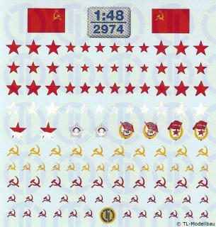 UdSSR - Rote Sterne und diverse Zeichen 1:48