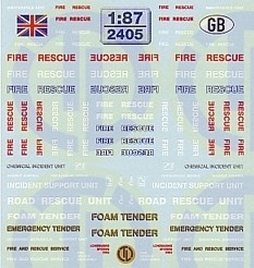 Feuerwehr Decalbogen »Grossbritannien« 1:87