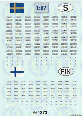 Kfz-Kennzeichen &raquo;Finnland &middot; Schweden&laquo; 1:87
