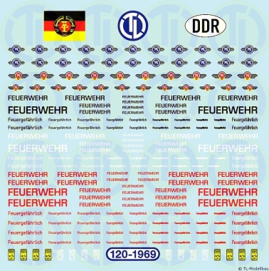 DDR Feuerwehr-Schriftzüge 1:120