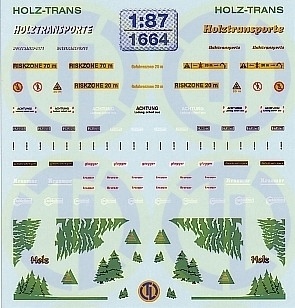 Dekore für Holztransporter 1:87