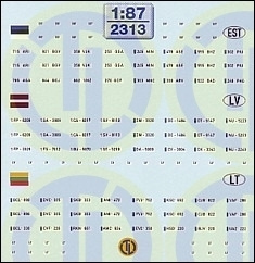 Euro Kfz-Kennzeichen &raquo;Estland &middot; Lettland &middot; Litauen&laquo; 1:87