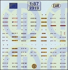 Euro Kfz-Kennzeichen &raquo;Europa&laquo; 1:87